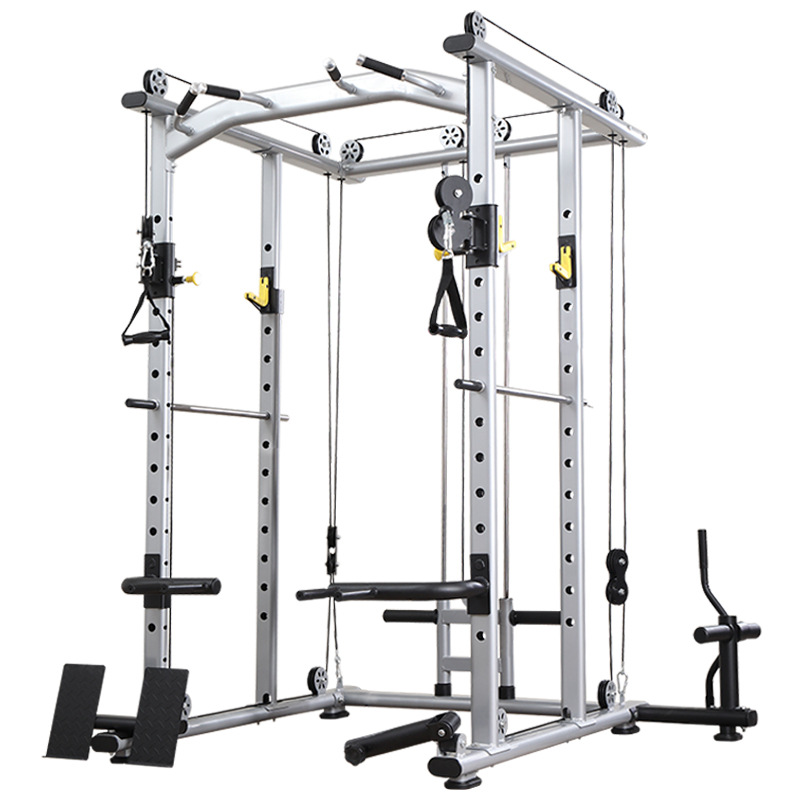 Entrenador integral pórtico rack equipo de fitness hogar comercial Combinación libre cuclillas rack multi-funcional volador pájaro Banco rack
