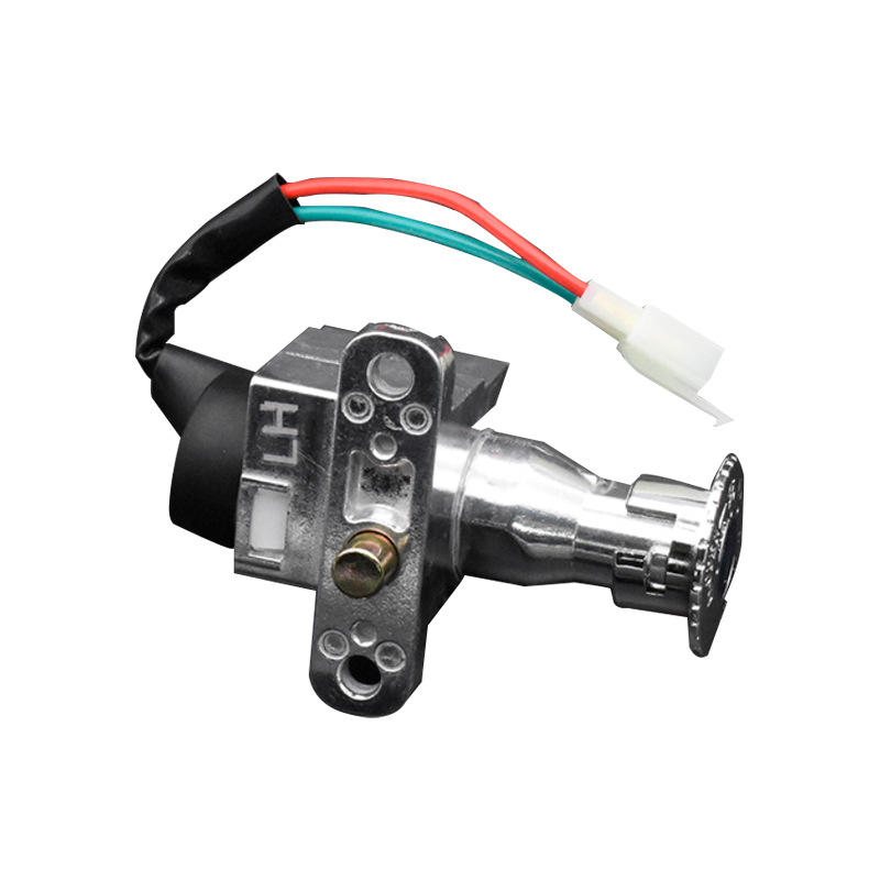 Cerradura de motor eléctrico de automóvil eléctrico, bloqueo de motor de tortuga europea, bloqueo de alimentación, accesorios de interruptor de encendido de 2 líneas