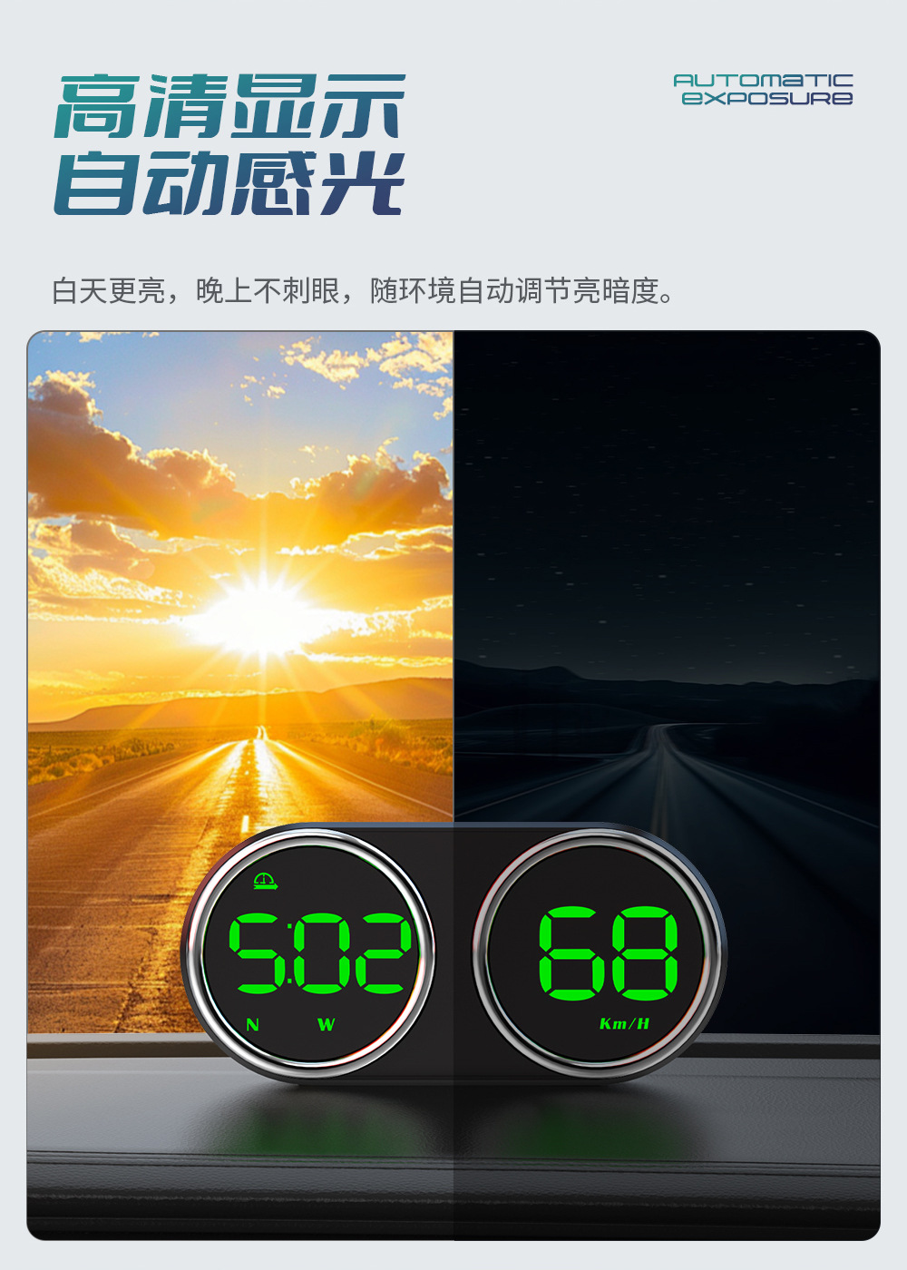New G28 High-Definition Car Hud Instrument Dual-Screen Display Gps Speedometer Multi-Functional Universal Car Dashboard