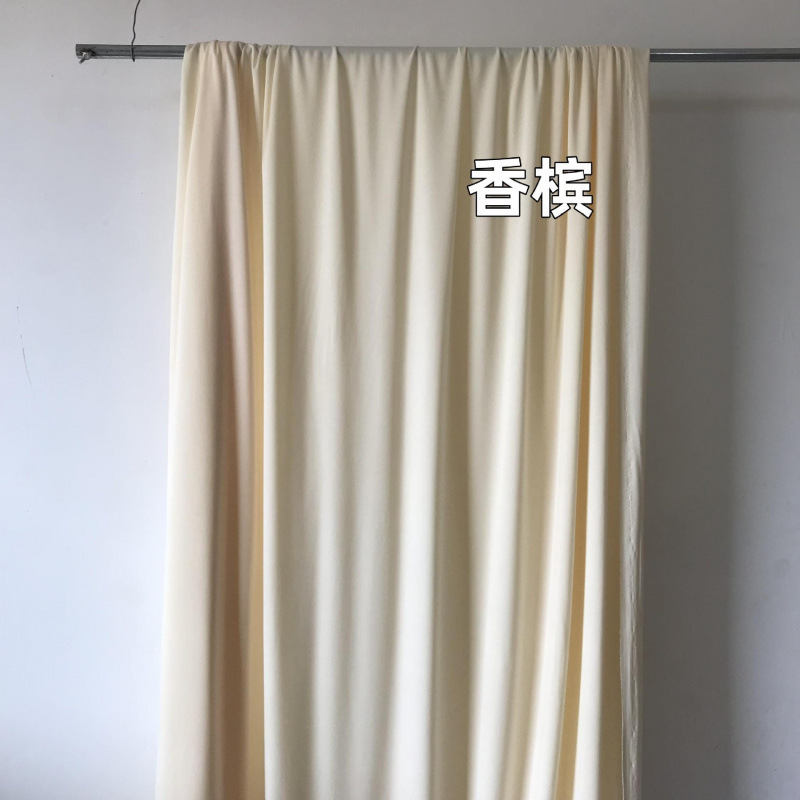 韩系法式复古杏色奶油色香槟色布幔婚庆周岁宴布置影楼摄影背景布|undefined