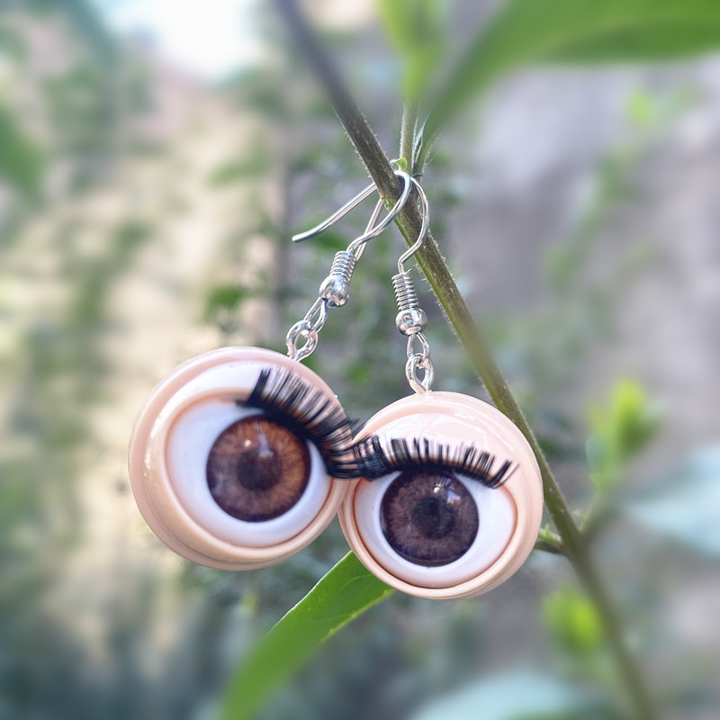 1 Pair Quantity Wholesale Jewelry 1 Pair Exaggerated Novelty Eye Plastic Drop Earrings