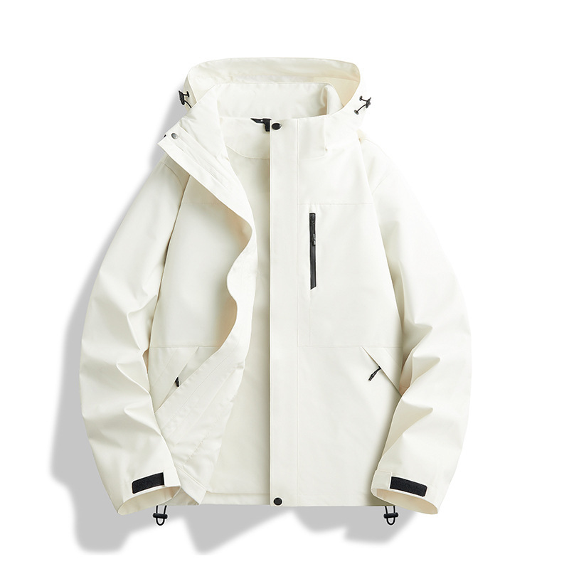 山系秋冬季户外黄色三合一冲锋衣男女款防泼水企业登山服外套定制|undefined