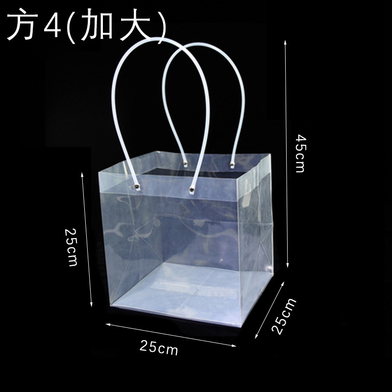 Yiwu fábrica en stock al por mayor material de embalaje de flores suculentas en maceta Bolso de Plástico de regalo bolsa de ramo de flores