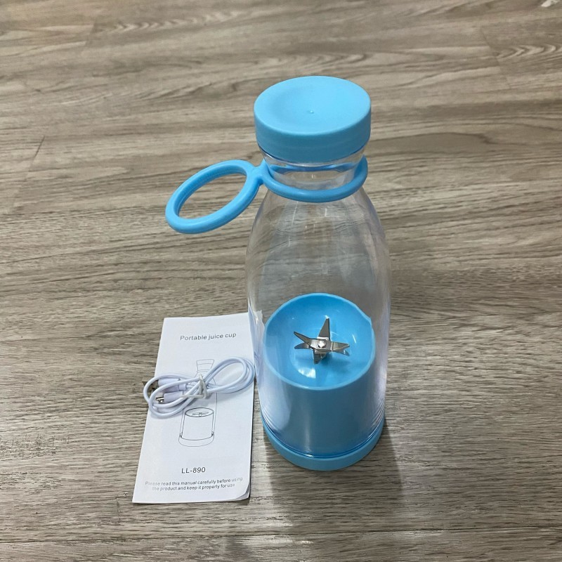 USB无线充电酒瓶榨汁杯6叶刀头便携式榨汁机果汁 跨境家用榨汁杯|undefined