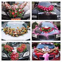 結婚車の配置ハート型の花泥結婚車の装飾主車の車の頭の花の大きいv装飾花の結婚用品の源工場