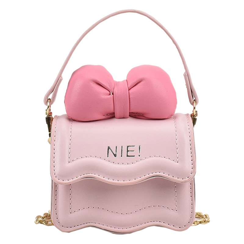 Otoño nuevo estilo versión coreana mini niños niña bandolera lazo cadena bandolera pequeño bolso para padres e hijos bolso femenino