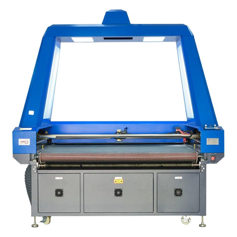 Лазерный станок для раскроя ткани с панорамной камерой и автоматической подачей, модель 1814, для цифровой печати