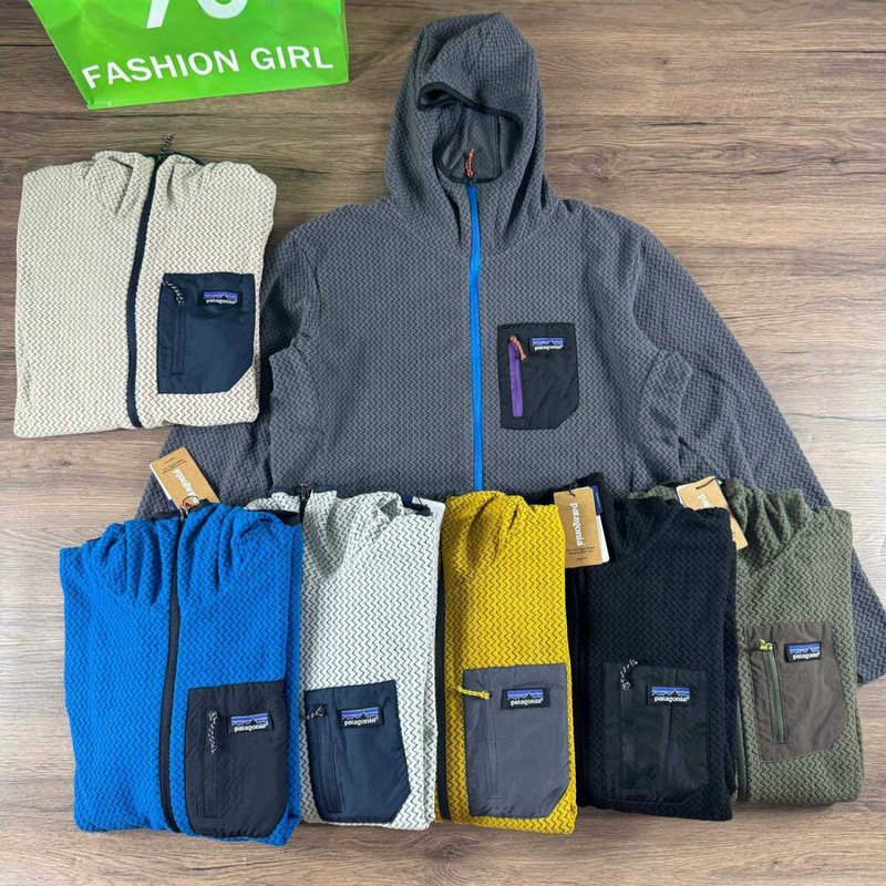 Pata Outdoor Casual Autumn and Winter Hooded Jacket Cationic Thermal Mid-Layer Fleece Sweatshirt Cardigan Pata Outdoor Casual Autumn and Winter Hooded Jacket Cationic Thermal Mid-Layer Fleece Sweatshirt Cardigan