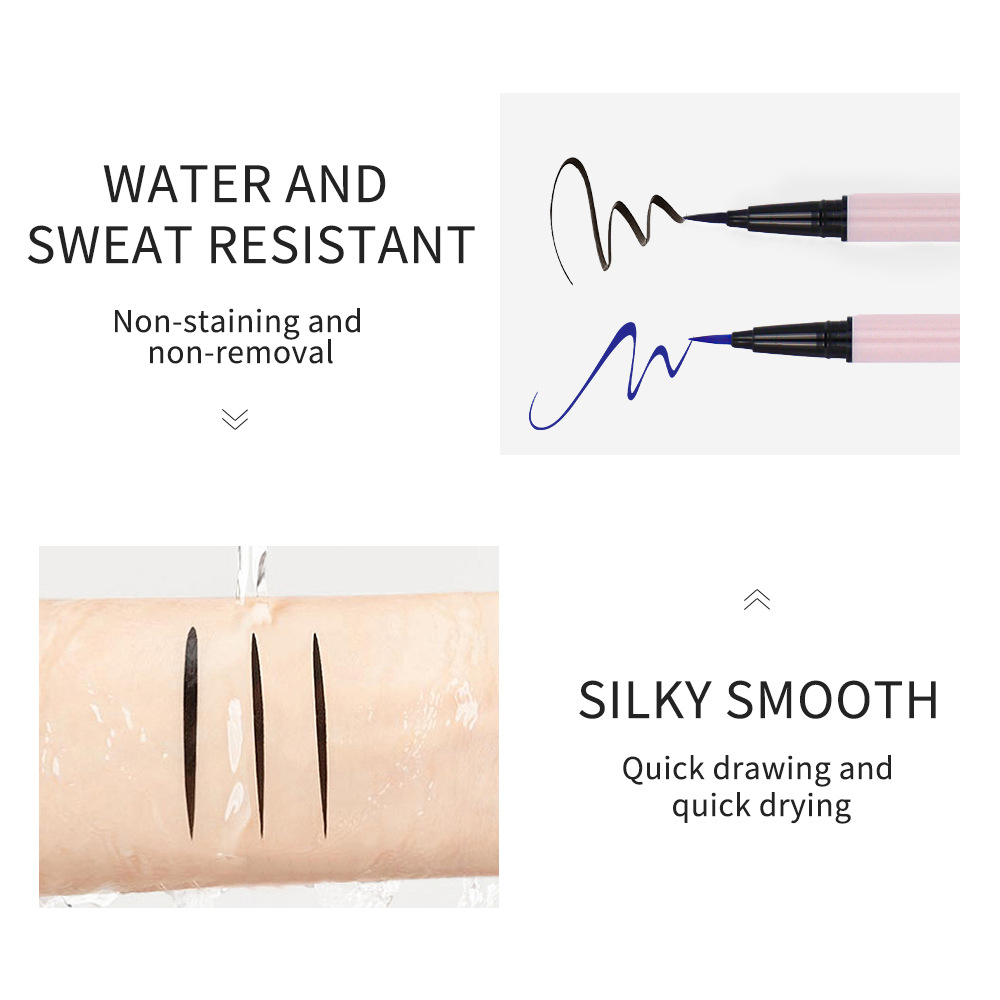 SHCOETY Cross-border Double-headed ultra-fine eyeliner Liquid is smooth, long-lasting, sweat-proof, water-proof, quick-drying and does not smudge eyeliner Application Scenario