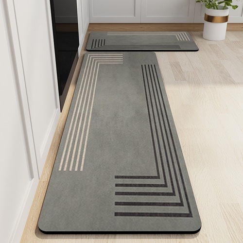 Kitchen floor mats long water-absorbing and oil-absorbing floor mats non-slip floor mats oil-proof and waterproof household mats entry door mats carpet