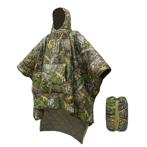 Outdoor warm camouflage sleeping bag cape-style camouflage sleeping bag portable hiking camping travel emergency sleeping bag