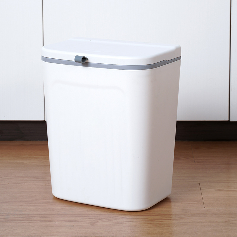 25年新型ゴミ箱家庭用トイレ圧輪無蓋キッチン寝室大容量オフィス客間紙かご|undefined
