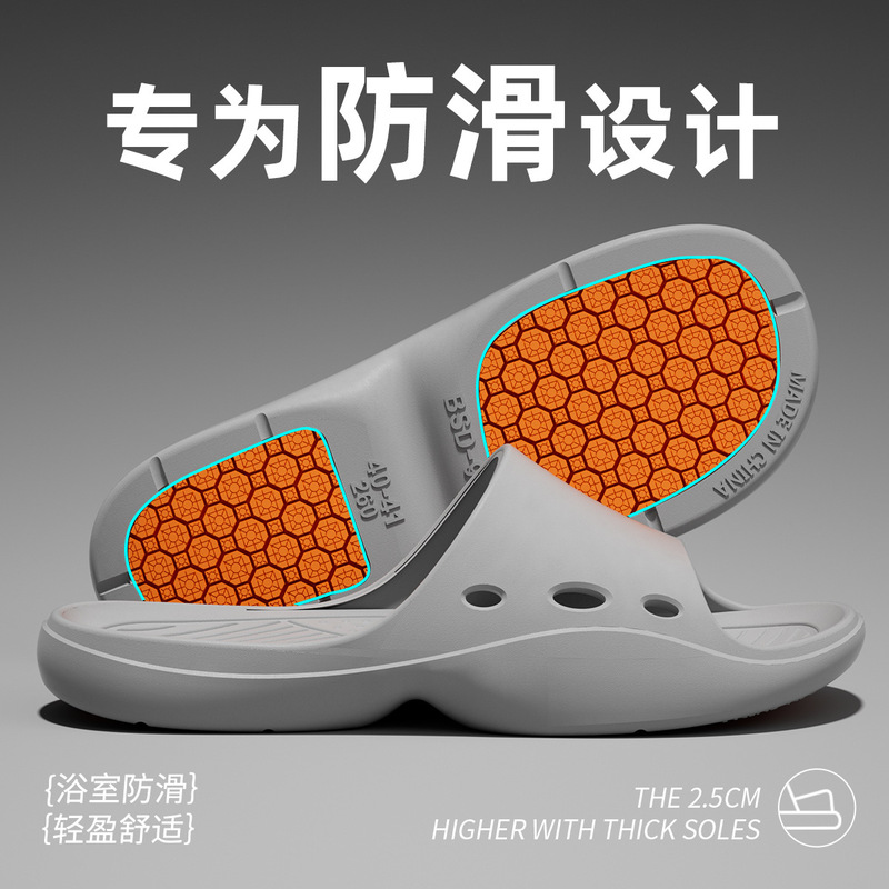 Middle-aged and elderly non-slip slippers men's summer indoor home bathroom bath pregnant women's mom sandals women's summer