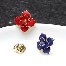 高档珐琅山茶花小胸针男女西服西装百搭领扣领针毛衣胸花配饰领口