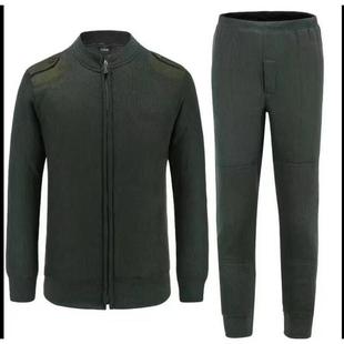 Winter Fleece Jacket and Pants Suit for Outdoor Men, Lightweight Cold-Proof and Warm Zipper Warm Clothing, Labor Protection Fleece Jacket and Pants Suit