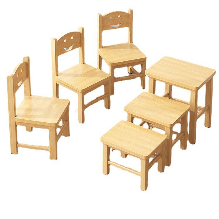 Taburete de madera maciza hogar sala de estar taburete bajo respaldo para niños silla pequeña Internet celebridad taburete redondo pequeño taburete cuadrado simple