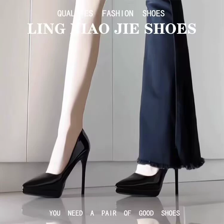 Туфли на высоком каблуке женский каблук 2024 водонепроницаемый стол Baotou не устал