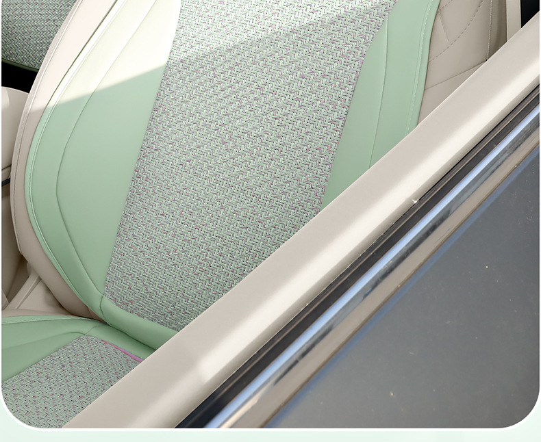 Cartoon car seat cushion half-cover summer car seat cushion breathable cool pad universal for all seasons long-sitting ice rattan
