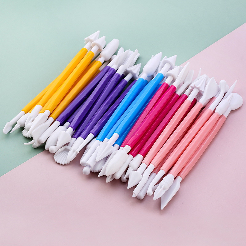 Zhenqiao Cake Fondant Tool 8-Piece Set DIY Baking Carving Knife Household Sugar Flower Shape Baking Tool Carving Pen