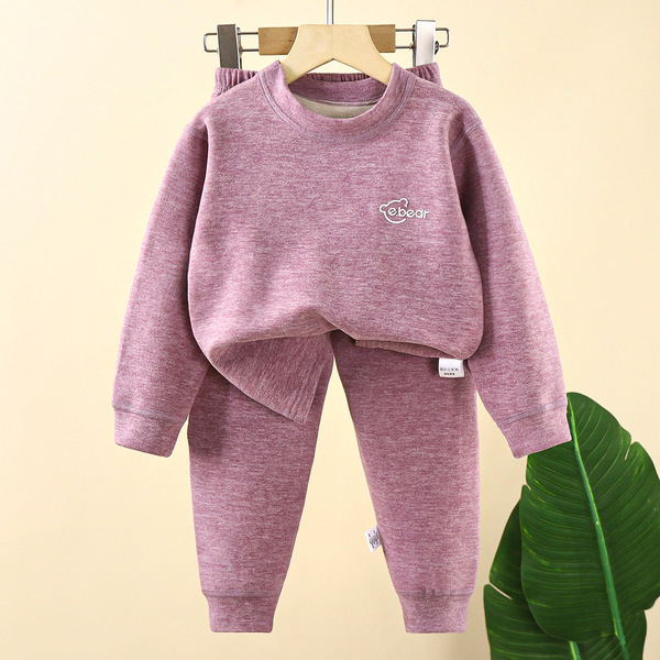 Cashmere silk children's keep warm set for men and women
