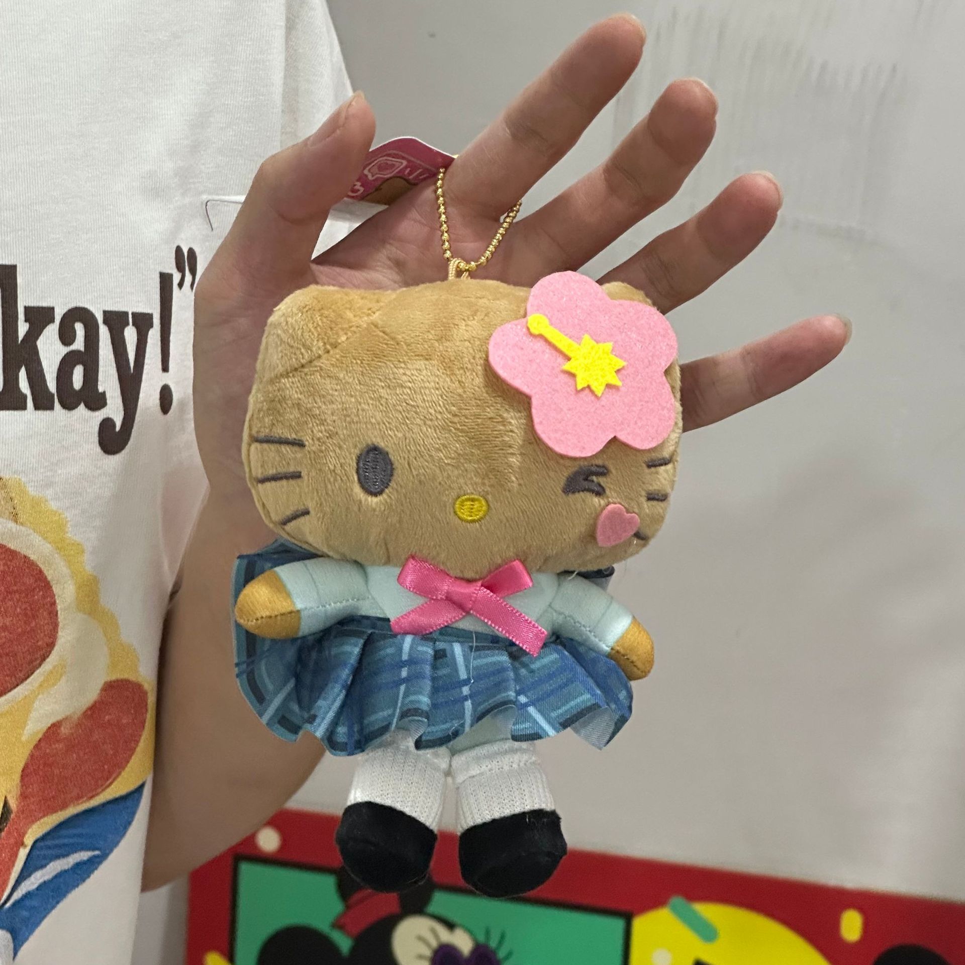 Amor hellokitty muñeca colgante llavero colgante bolsas de regalo bolsas de peluche lindo muñeca colgante lindo