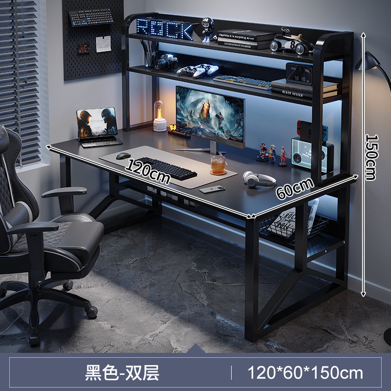 escritorio de computadora simple mesa y silla set dormitorio escritorio doméstico estante de escritorio integral con agujero tabla de estante de almacenamiento