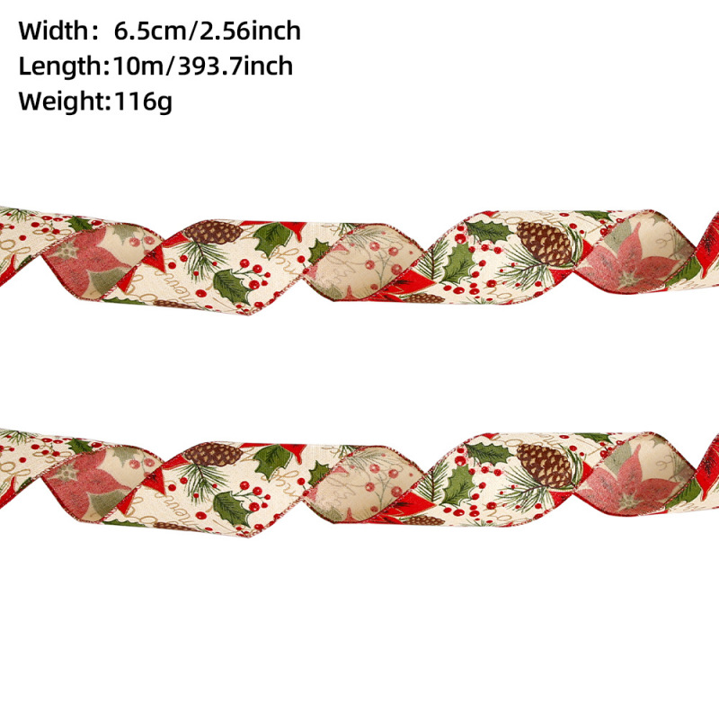 6.5cmクリスマスリボン飾りクリスマス装飾品ギフトボックス|undefined