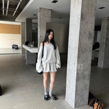 秋上新【LABEL】意法韩系氛围感穿搭辣妹风卫衣女裤花苞卫裤女