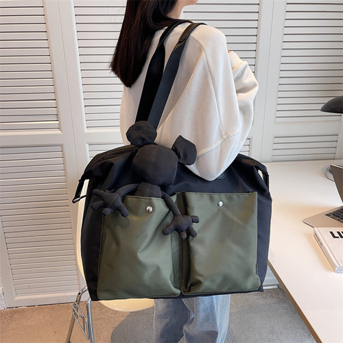 Women's Large Capacity Travel Bag for Business Trip, Portable and Waterproof Oxford Cloth, Unisex Lightweight Shoulder or Crossbody Fitness Bag