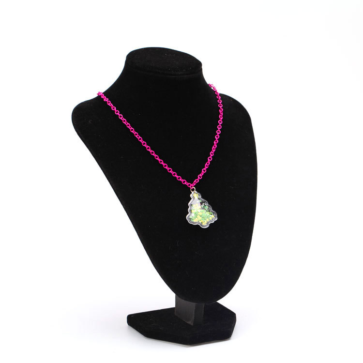 流沙圣诞树透明项链