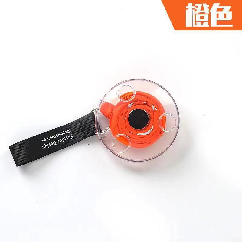 Bolsa plegable de disco pequeño multifuncional portátil supermercado creativo bolsa de compras de almacenamiento retráctil bolsa de almacenamiento conveniente placa giratoria