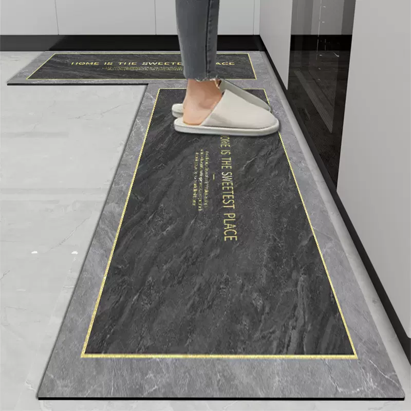 门口耐脏脚垫防水家用免洗可擦地毯硅藻泥厨房地垫防滑防油吸水垫