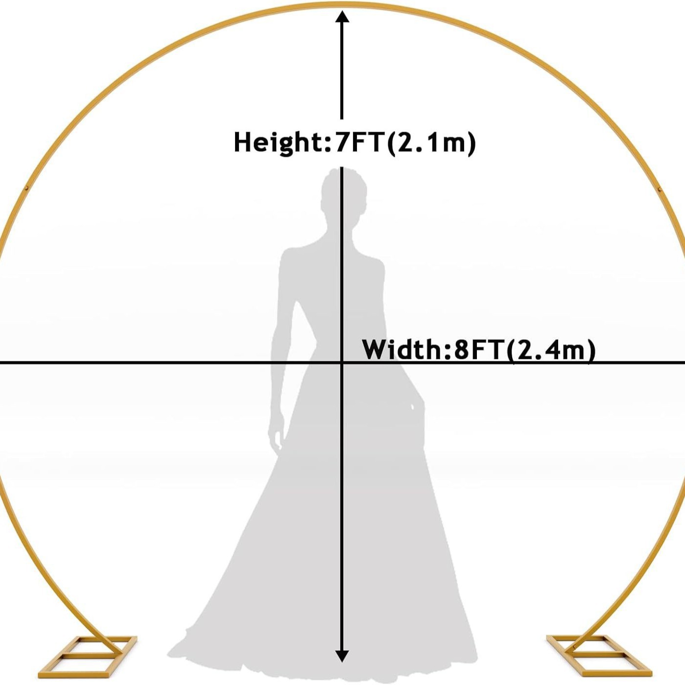 Arco de metal transfronterizo de Amazon, fiesta de cumpleaños de boda, decoración del lugar, accesorios, múltiples arcos al por mayor