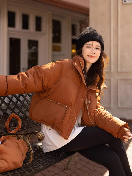 Velvet short down jacket