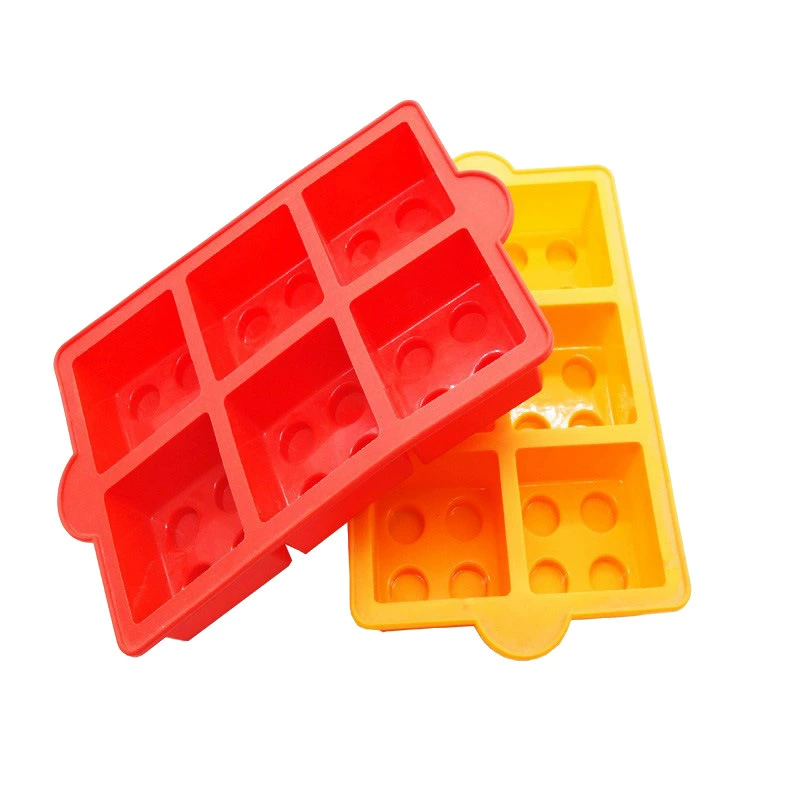 Форма для выпечки из силикона, имитирующая строительные блоки Lego, для кексов, муссов и пирожных, с крупными ячейками, термостойкая, для использования в духовке