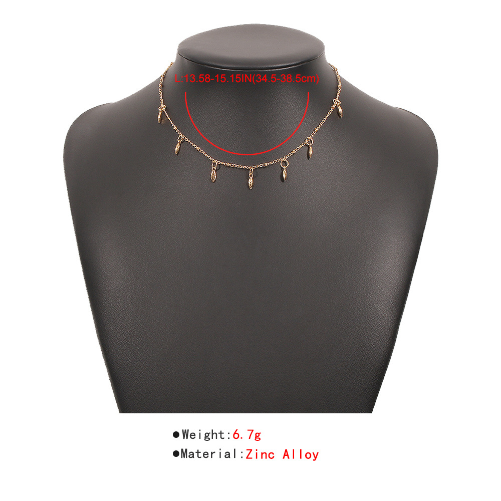 simple geometric alloy thin necklacepicture5