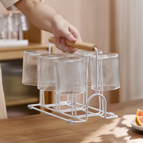 Japanese iron cup rack drain storage rack household coffee table upside down rack tea cup glass cup placement rack