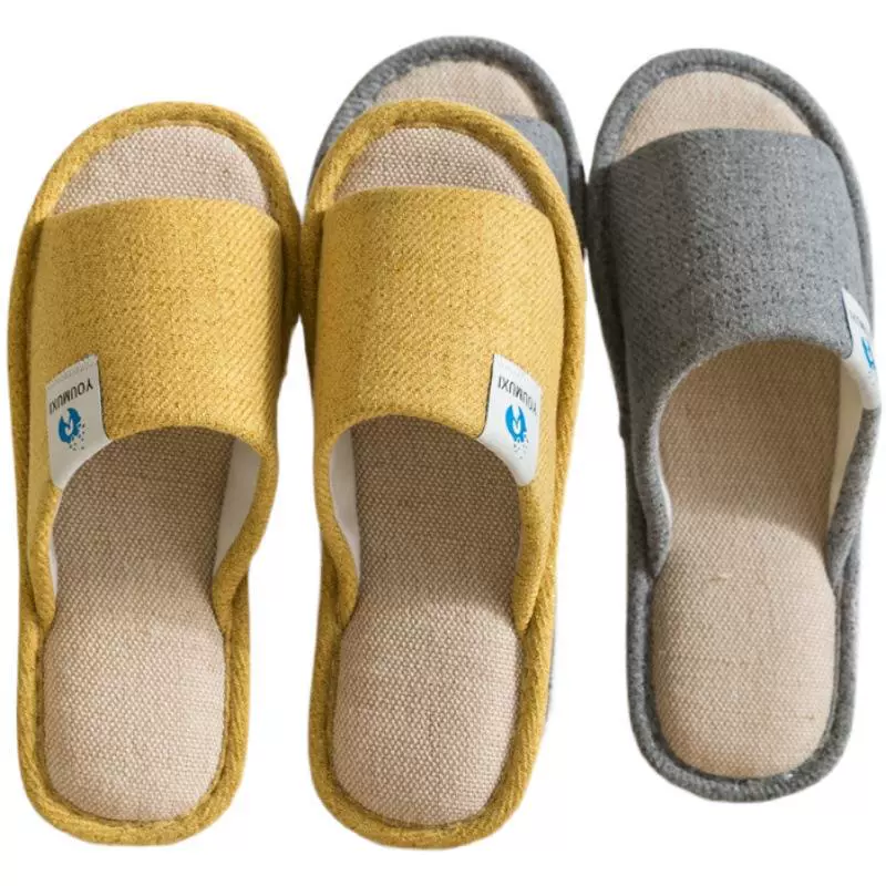 Summer non-slip slide for beloved, slippers, soft sole, cotton and linen