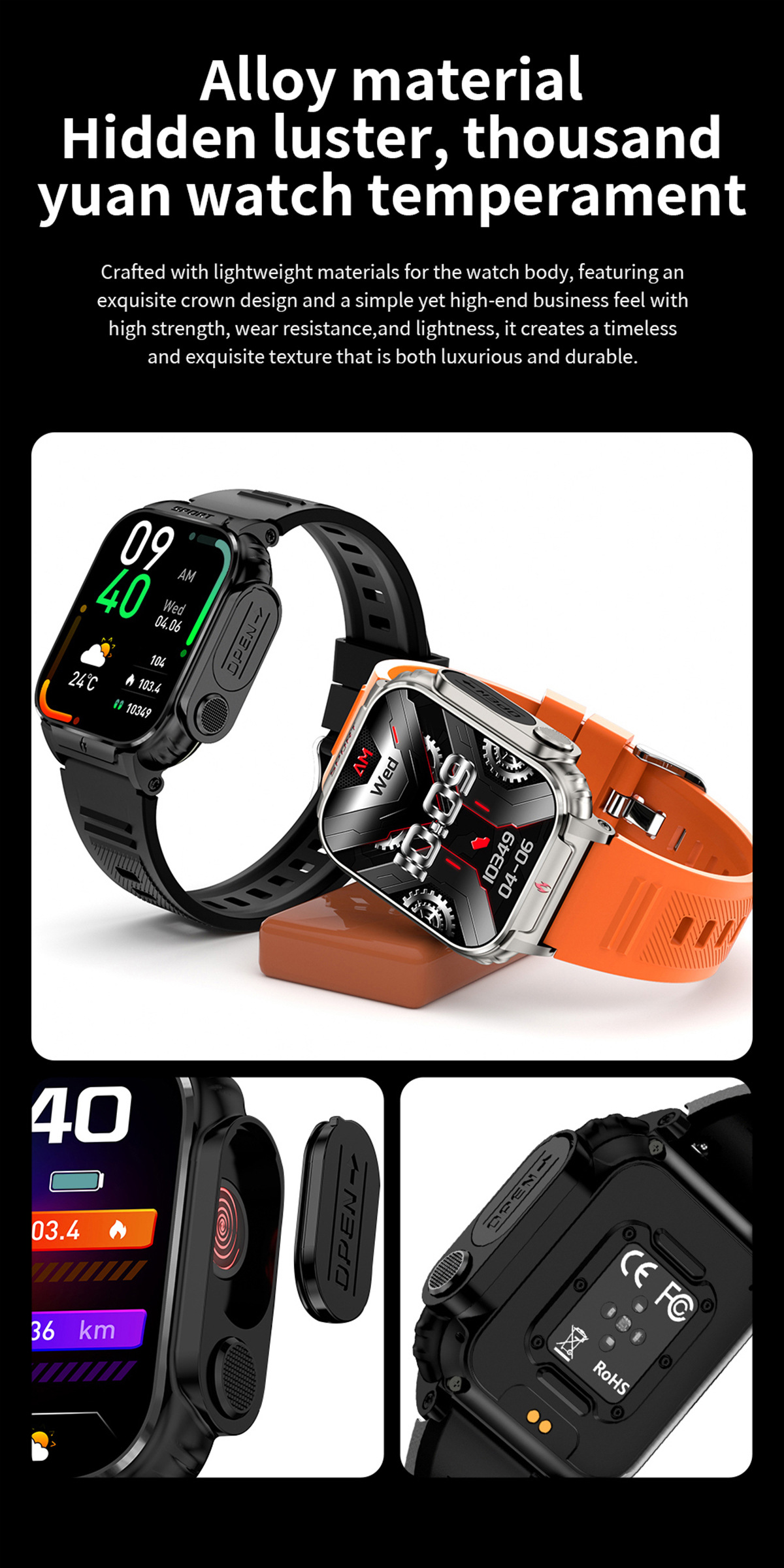 P60 Smartwatch Mit Bluetooth-telefonie Und Gesundheitsmonitor_voghion.com