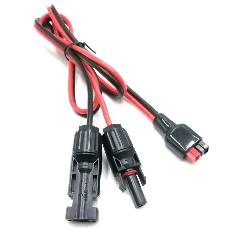 MC4光伏连接器 安德森转MC4太阳能连接线 安德森转MC4插头连接线