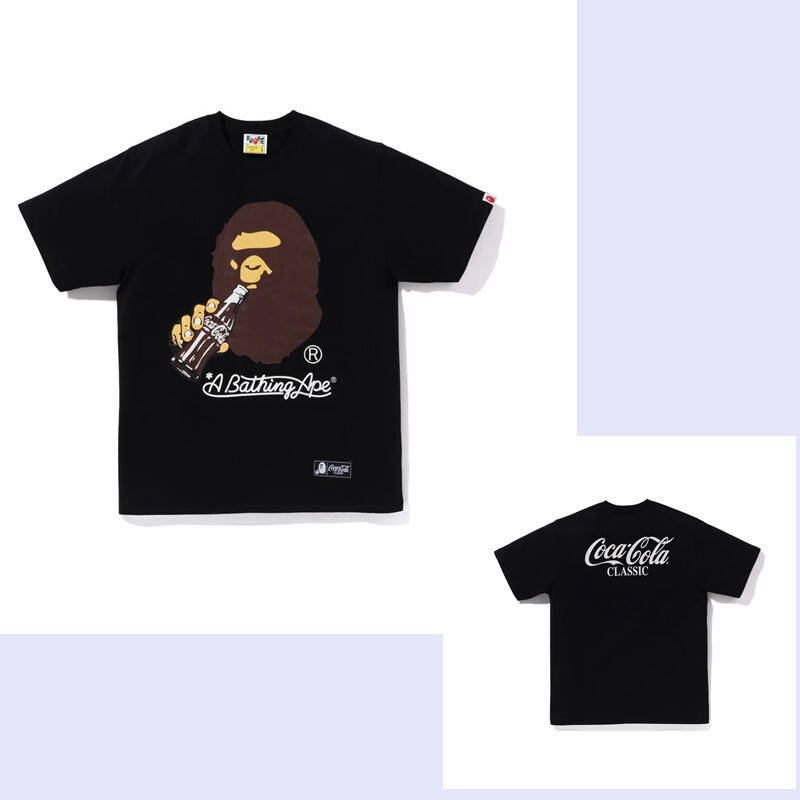 日系潮牌bape半袖寝猿迷彩猿人頭プリント夏tシャツカップルカジュアルスポーツ半袖ショートT|undefined