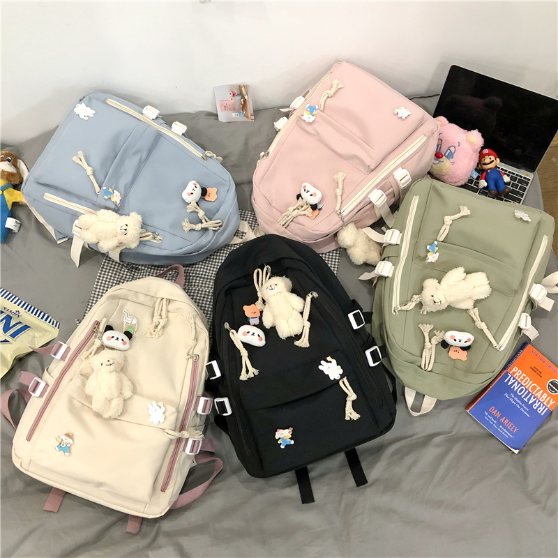 2021 Nueva mochila linda de gran capacidad de estilo coreano para estudiantes de secundaria Mochila japonesa para estudiantes universitarios femeninos