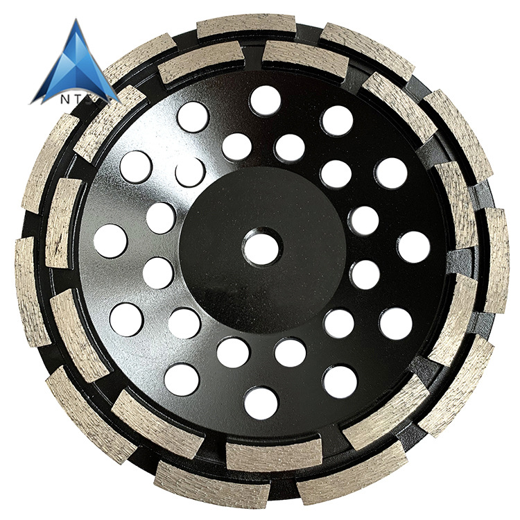 180mm(7寸) 双排刀头金刚石磨轮混凝土打磨石材打磨金刚石磨盘