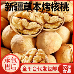 代发新新疆薄皮核桃烤熟草本味核桃孕妇零食干果坚果炒核桃