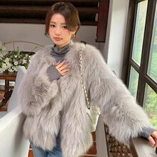 2023冬新款皮草外套女短款狐狸毛貂皮减龄小个子毛毛大衣