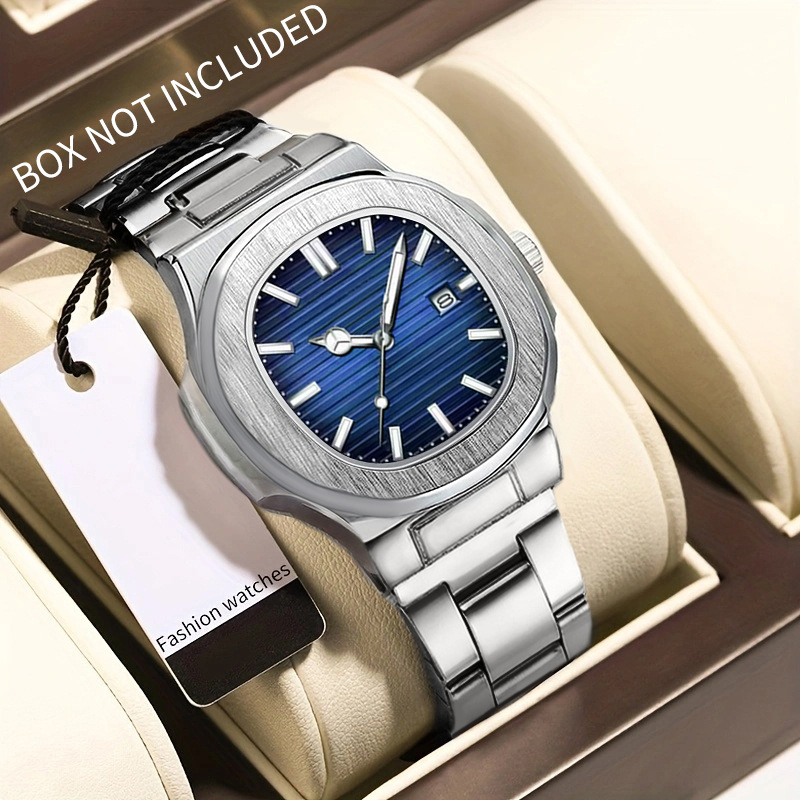Cross-Border Classic Simple Fashion Trend Men's Business Watch with Calendar Square Business Quartz Watch