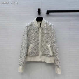 南油25秋冬新款  气质时髦花纱编织拼接设计立领夹克羽绒服 批发