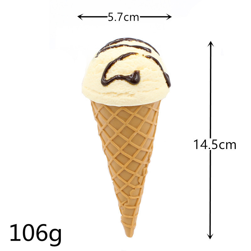 PVC simulación bebida fría modelo de helado crujiente punta huevo titular cono postre falso helado postre accesorios de decoración