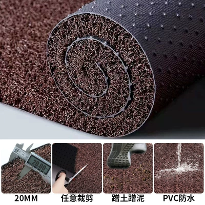 Avtomobil döşəmə paspasları, Wholesale Pvc Wire Loop Floor Mats - coffee-nail-bottom-20mm-upgrade-6080cm-car-drivers-position