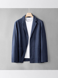European and American Cross-Border Summer Men's Simple Casual Suits Spring and Summer Thin Jackets Korean Style Fashionable Loose Linen Suits